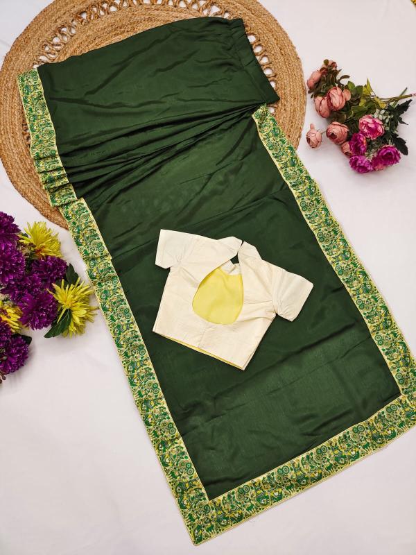 KSGN 018 Ready to wear sarees Dola Silk Affordable kids clothing supplier in Pune